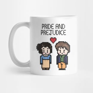 Cute Pride and Prejudice Pixel art illustration Mug